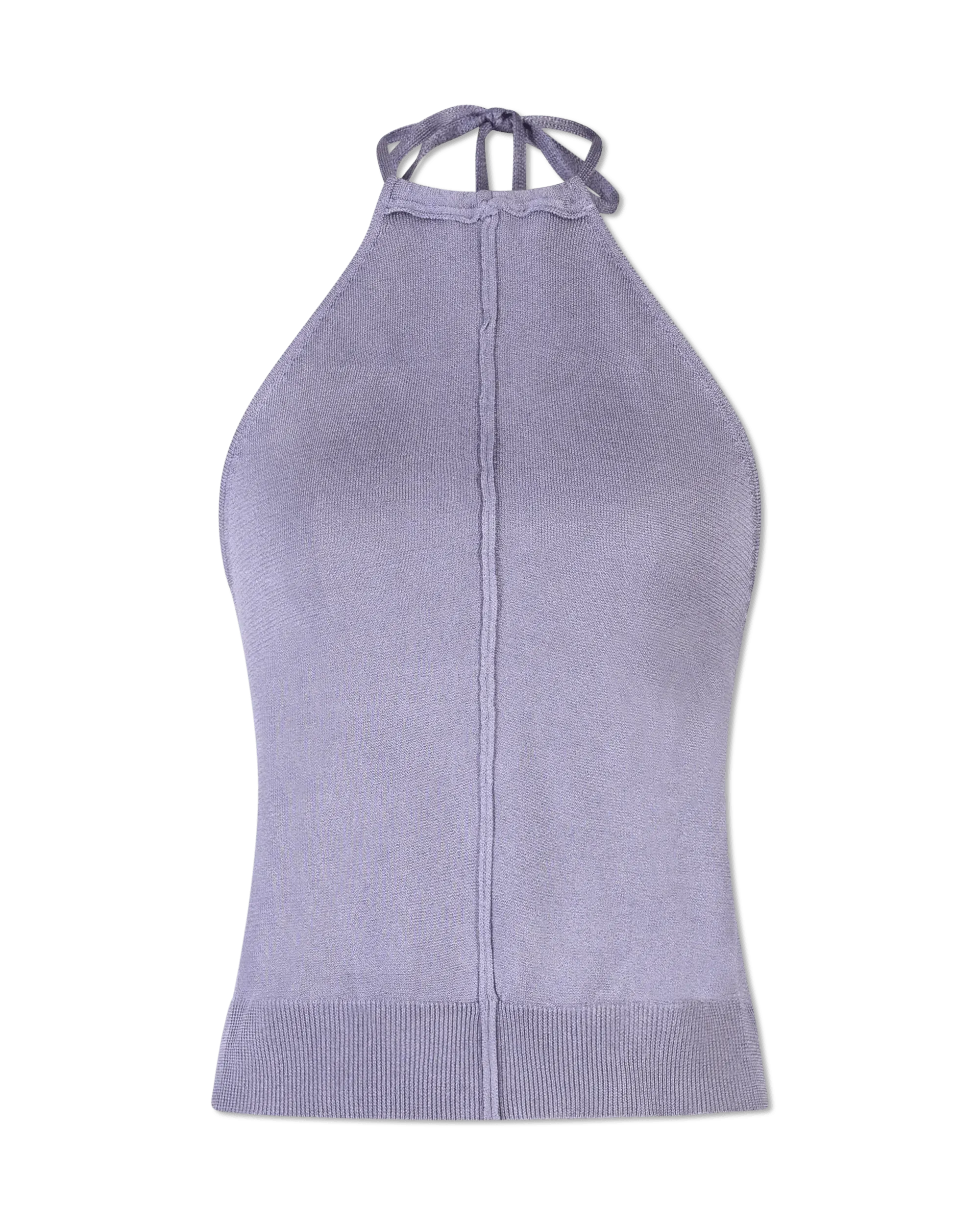 Backless Butterfly Halter Knit Top