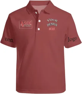 Custom Polo Shirts Bulk for Men Women Personalized Polo Shirts with Logo Name Picture for Business Print Work Shirt