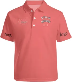 Custom Polo Shirts Bulk for Men Women Personalized Polo Shirts with Logo Name Picture for Business Print Work Shirt