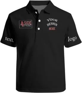 Custom Polo Shirts Bulk for Men Women Personalized Polo Shirts with Logo Name Picture for Business Print Work Shirt