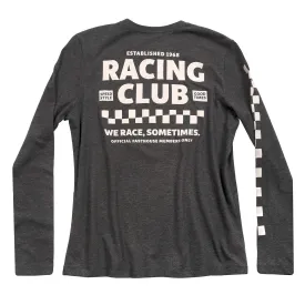 Fasthouse Women's Members Only Long Sleeve Tee - Dark Heather