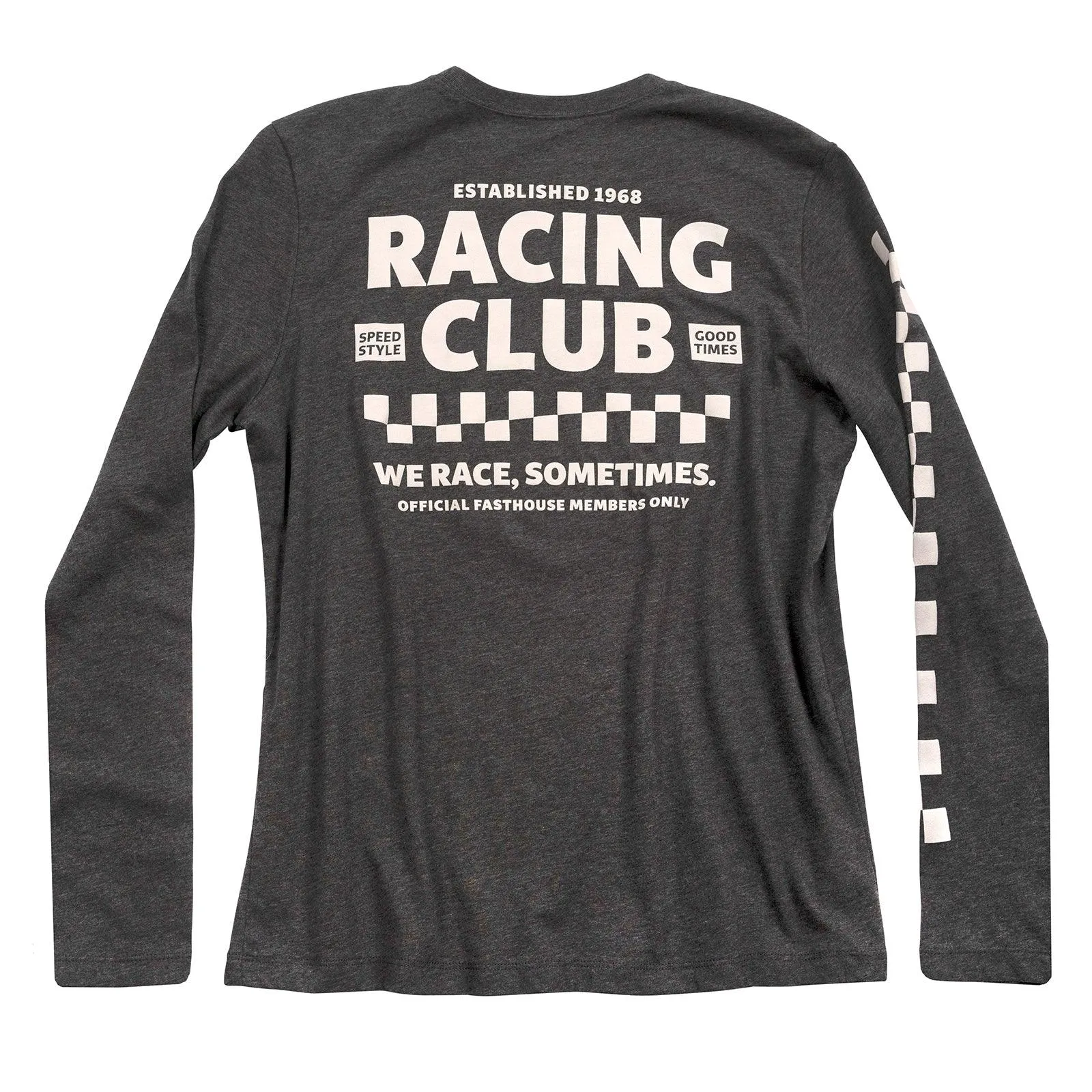 Fasthouse Women's Members Only Long Sleeve Tee - Dark Heather