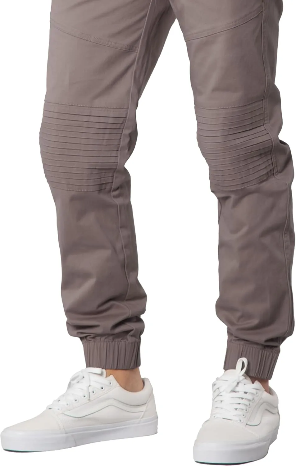 ITALYMORN Khaki Chino Joggers for Men Cotton Twill Casual Pants with Pockets