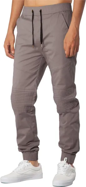 ITALYMORN Khaki Chino Joggers for Men Cotton Twill Casual Pants with Pockets