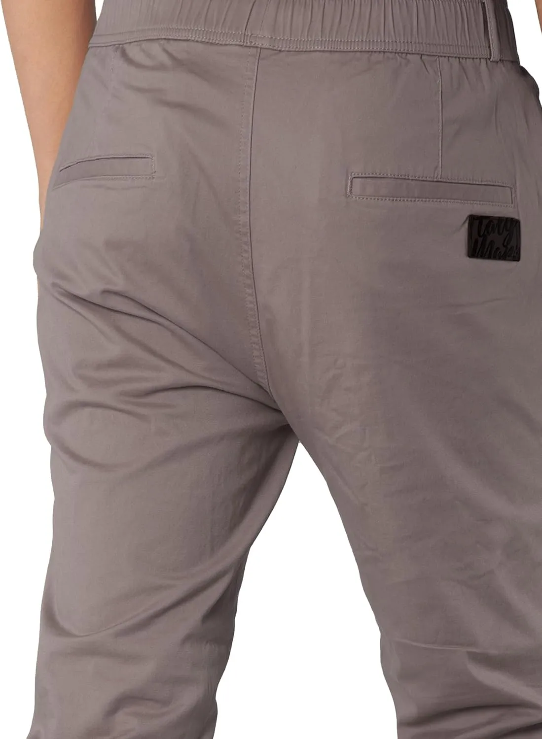 ITALYMORN Khaki Chino Joggers for Men Cotton Twill Casual Pants with Pockets