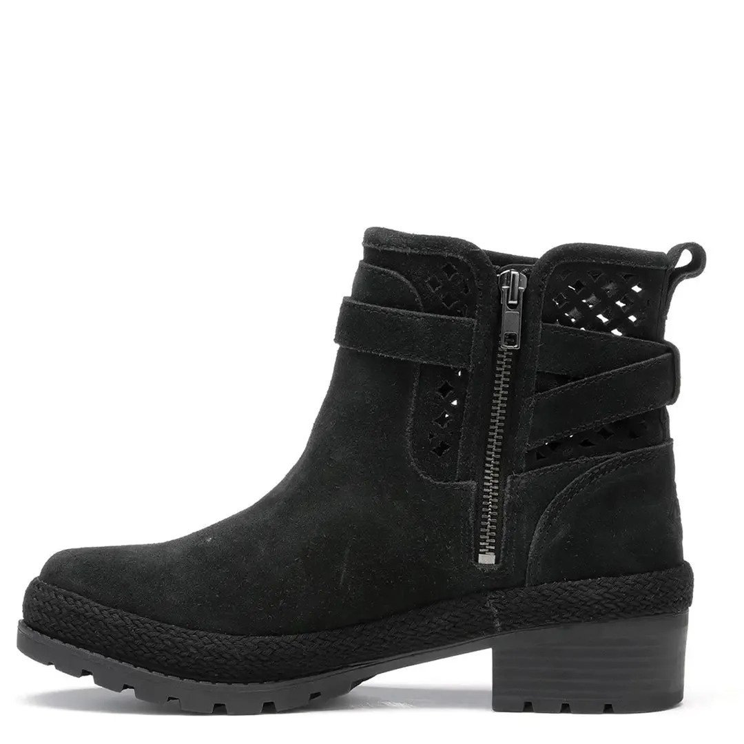 Liberty Perforated Leather Boots - Black by Muckboot