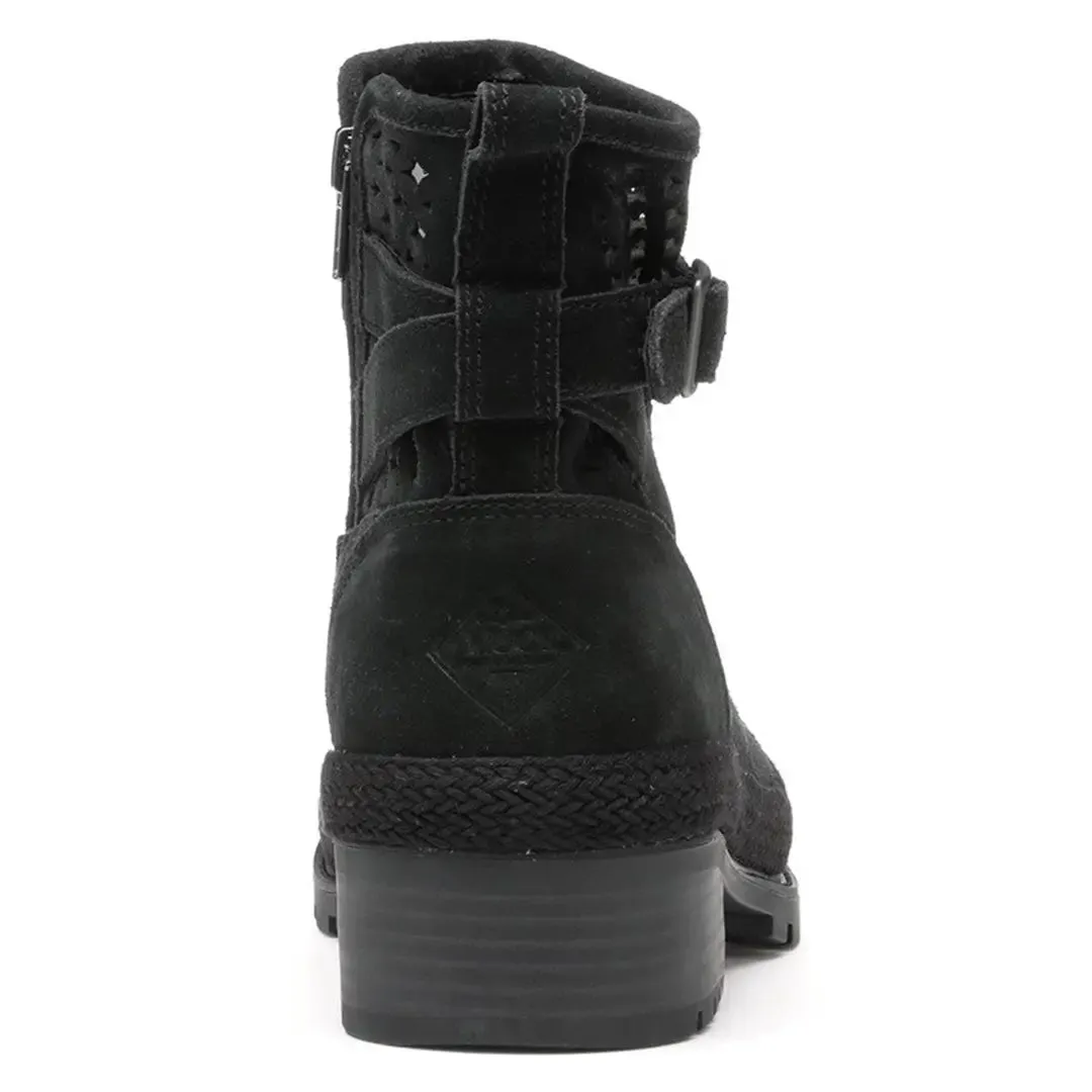 Liberty Perforated Leather Boots - Black by Muckboot