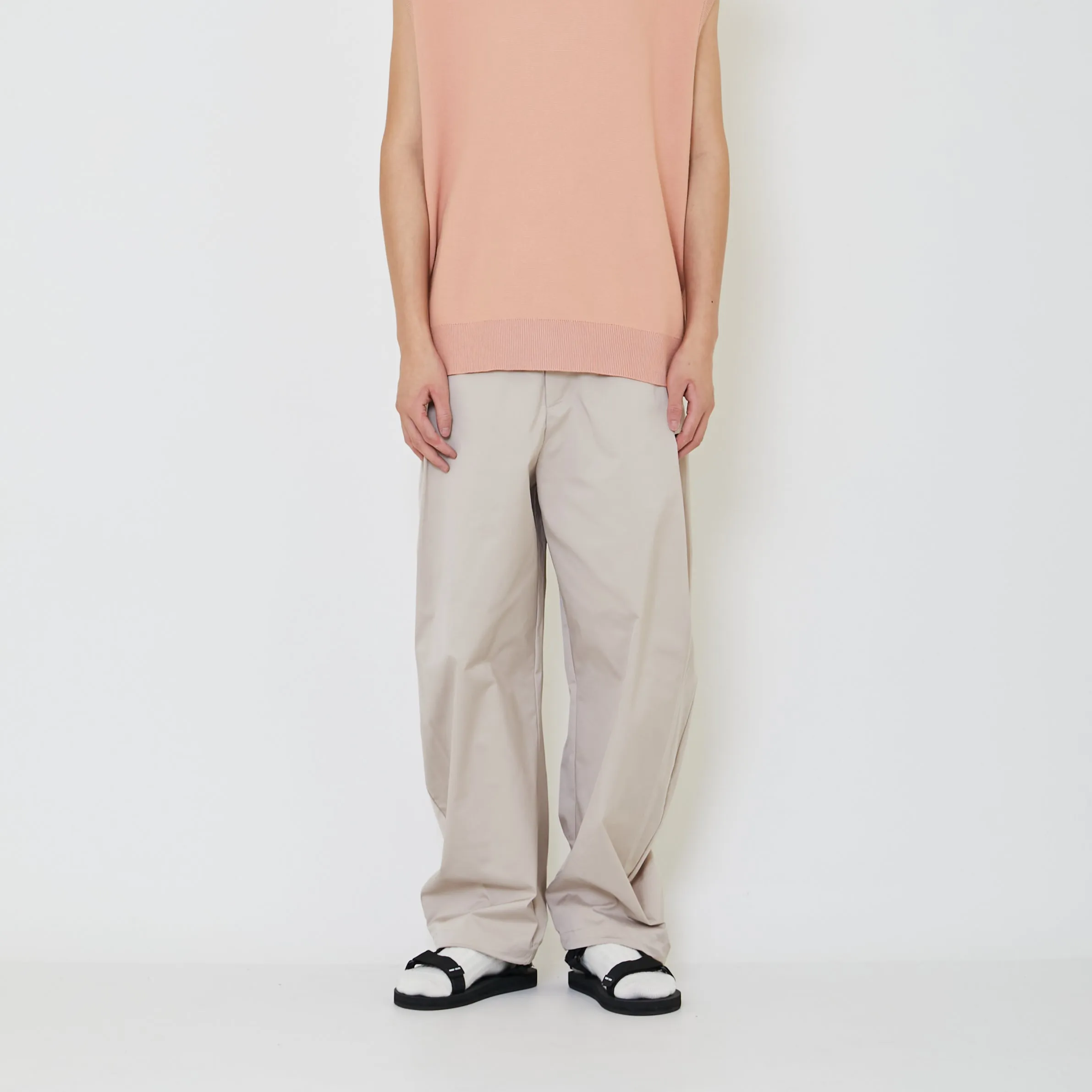 Men Nylon Pants - Light Khaki - SM2401019A