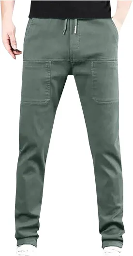 Mencomfy Cargo Pants Multipants - High Stretch Multi Pocket Durable Cargo Pants for Men Comfort Cargo Hiking Pant