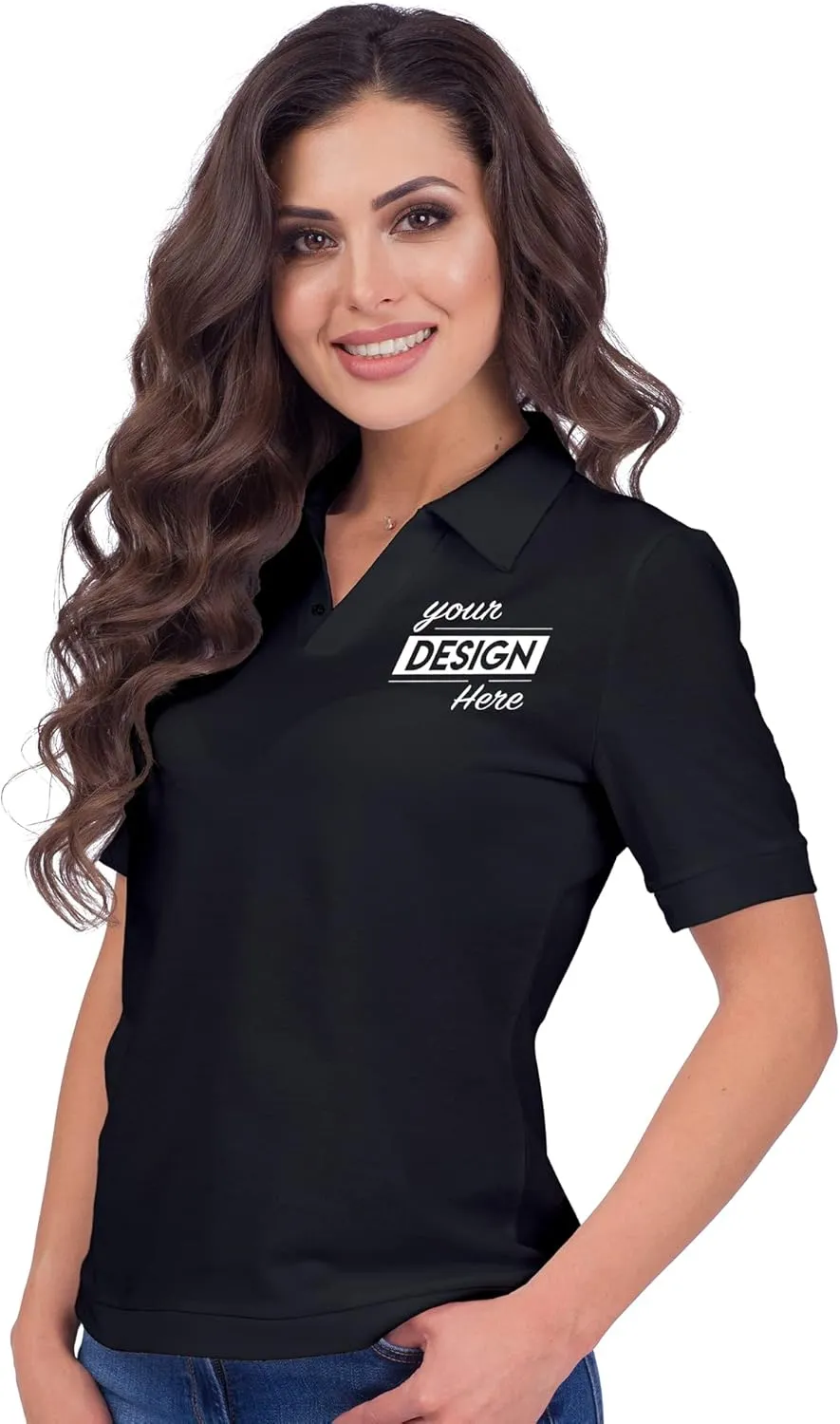 Print Your Design | Custom Personalized Polo Shirt for Men & Women, Short Sleeve Sports Golf Tennis T-Shirt