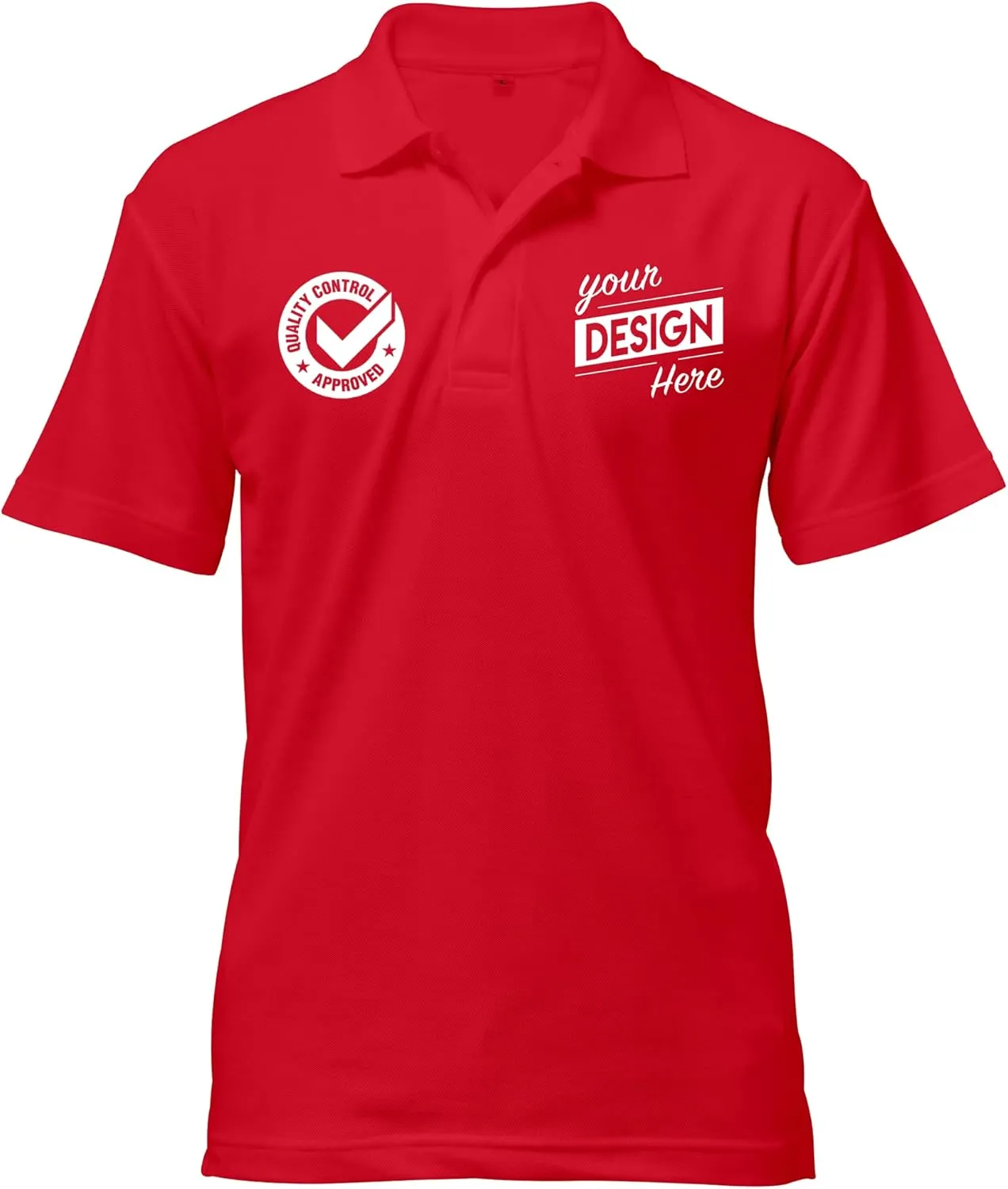 Print Your Design | Custom Personalized Polo Shirt for Men & Women, Short Sleeve Sports Golf Tennis T-Shirt