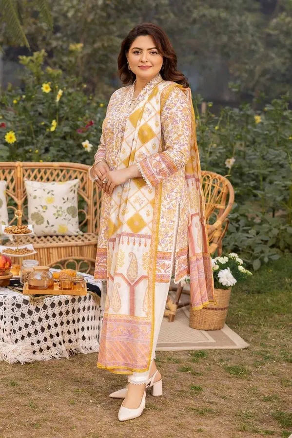 Tribute To Mothers '24 - 3Pc Printed Lawn Unstitched Suit Cl-42195 B