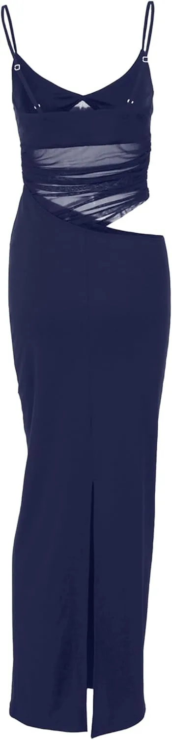 Women’s Off Shoulder Cocktail Dress Sexy Low Back Asymmetrical Ruffle Hem Club Beach Party Maxi Long Dress