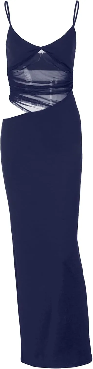 Women’s Off Shoulder Cocktail Dress Sexy Low Back Asymmetrical Ruffle Hem Club Beach Party Maxi Long Dress